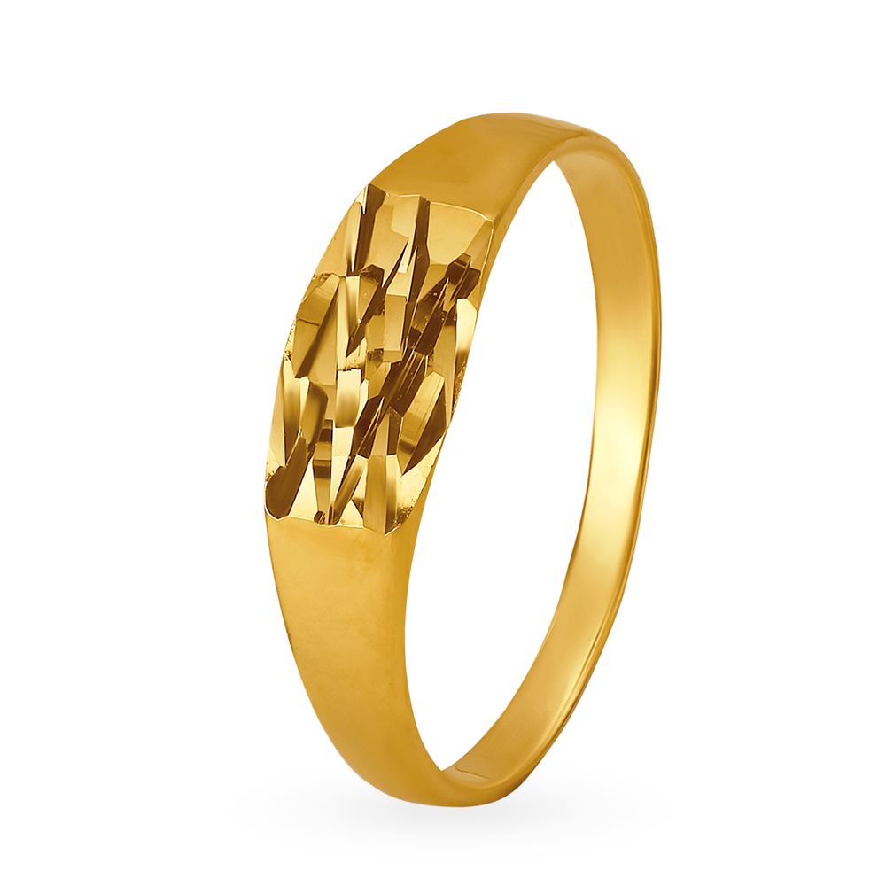 Suave Bracelet Pattern Gold Finger Ring For Men
