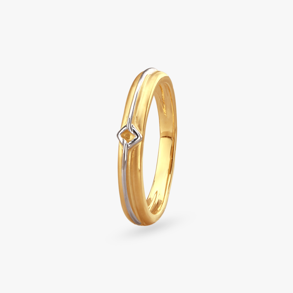 Contemporary Elegance Gold Finger Ring,,hi-res image number null