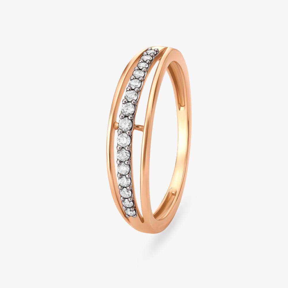 Mia by Tanishq 14k (585) Rose Gold and Diamond Ring for Women : Amazon.in:  Fashion