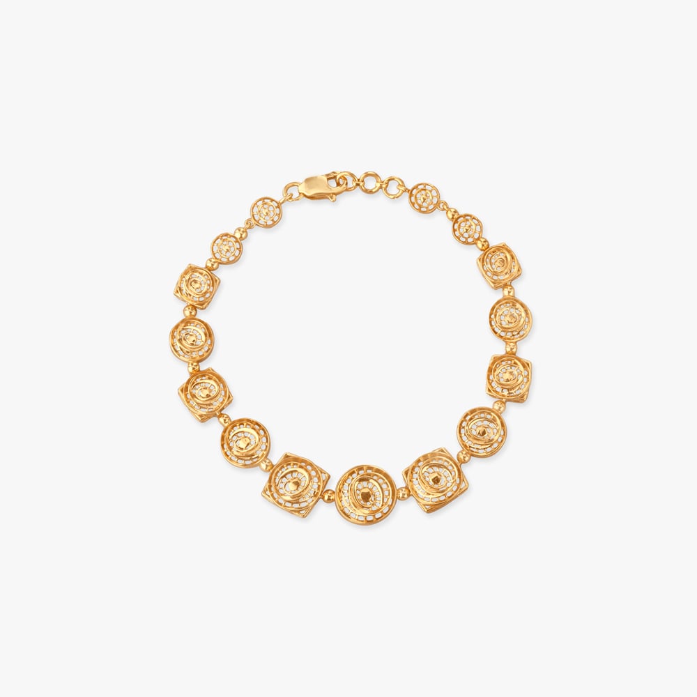 

Ornate Medallion Gold Bracelet