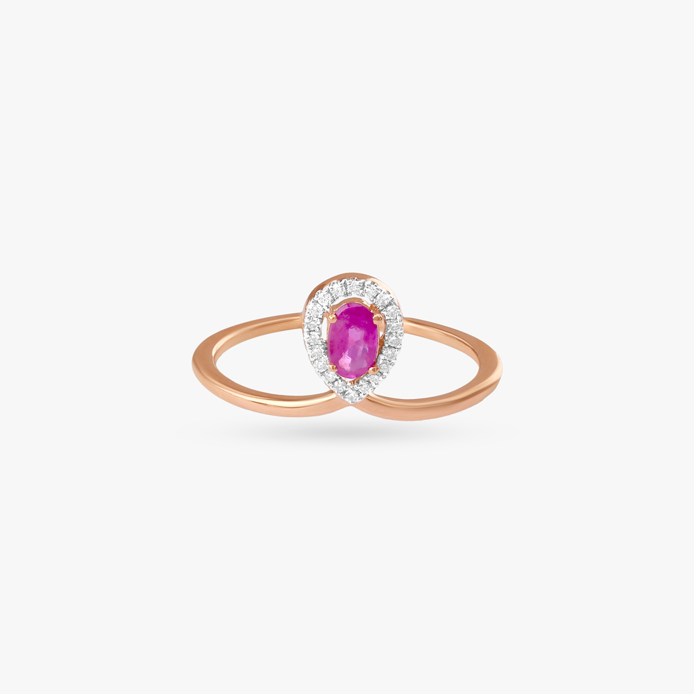 Scarlet Aura Diamond Finger Ring,,hi-res image number null