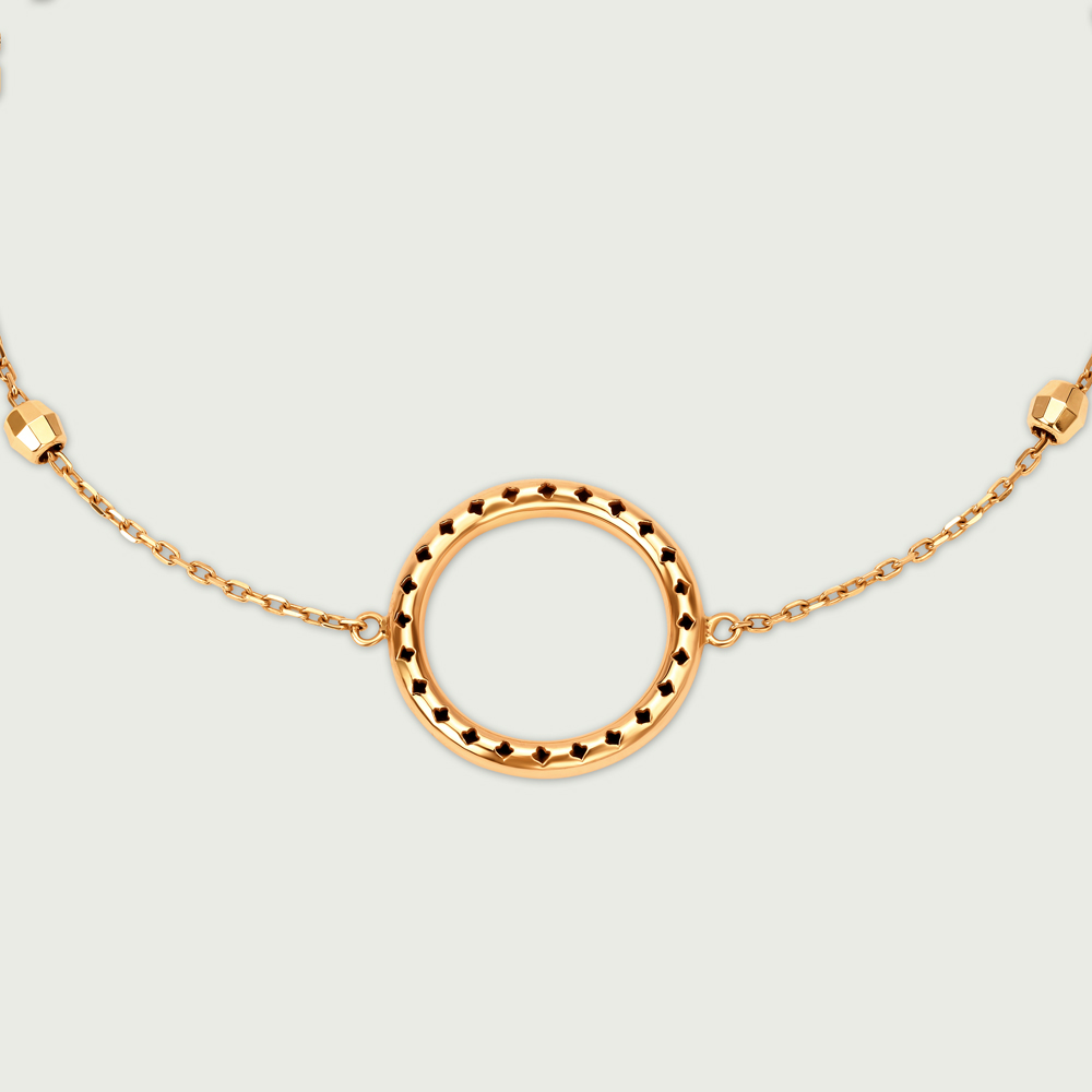 14KT Yellow Gold Luminous Nugget Chain Bracelet,,hi-res image number null