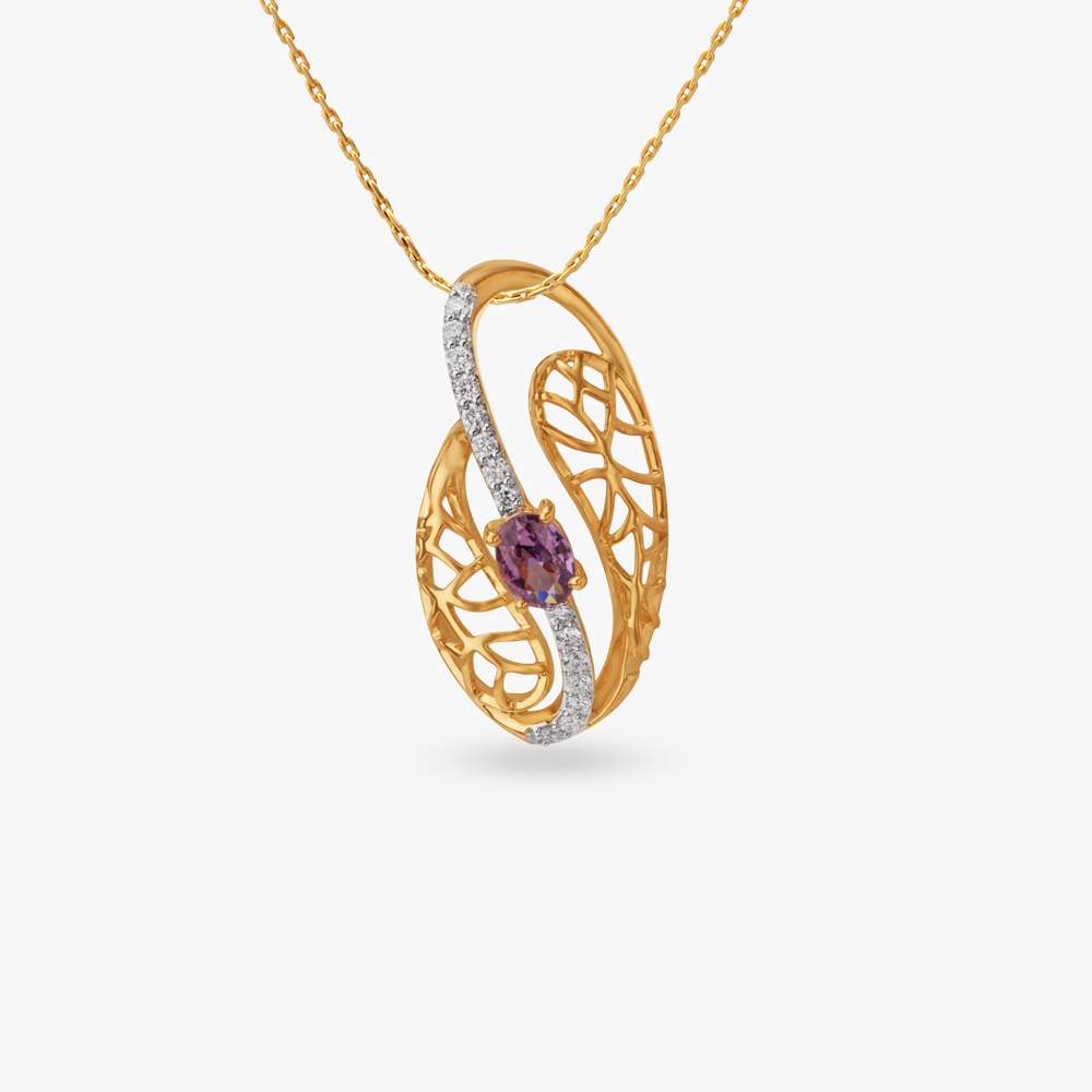 

Twilight Leaf Diamond Pendant