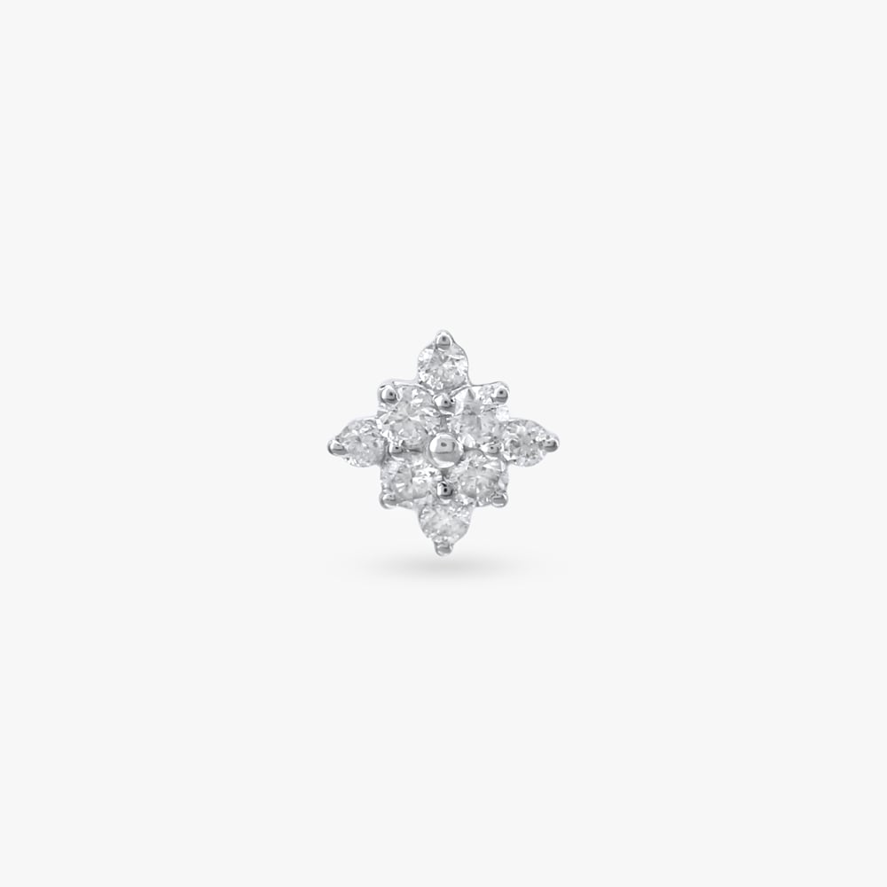 Clustered Marquise Diamond Nose Pin,,hi-res image number null