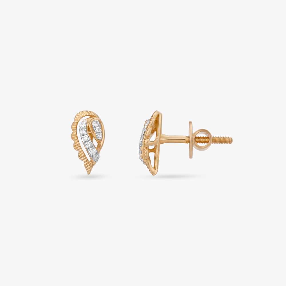 Twirl Gleam Diamond Stud Earrings,,hi-res image number null
