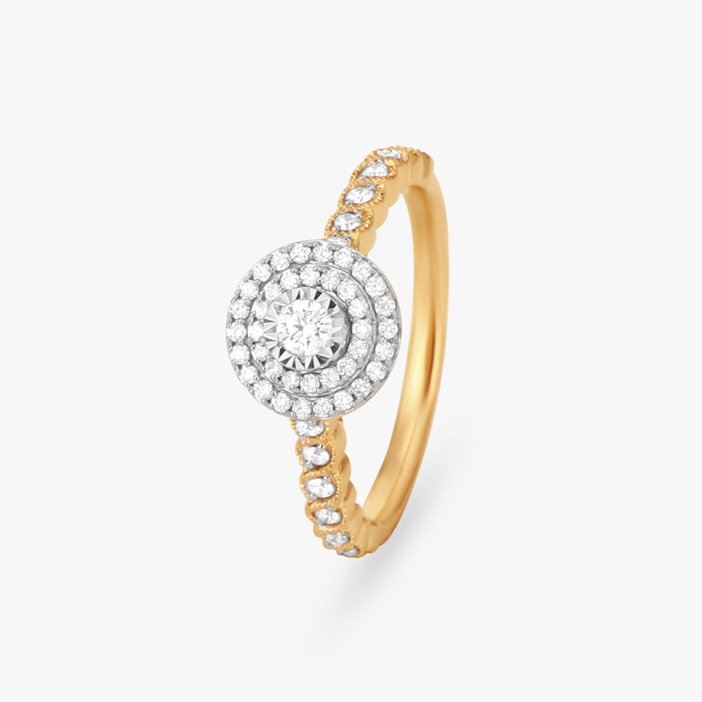 Exquisite Halo Diamond Finger Ring,,hi-res image number null