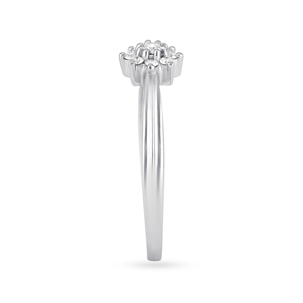 Dazzling 950 Karat Platinum And White Gold And Diamond Floral Ring,,hi-res image number null