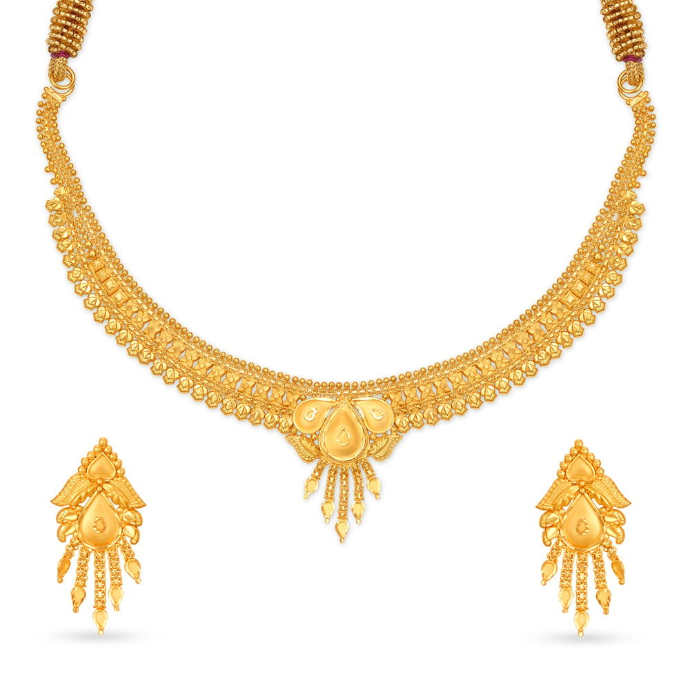 Gold Plated Long Necklace Limited offer ₹750 50% Off @Vmaxo
