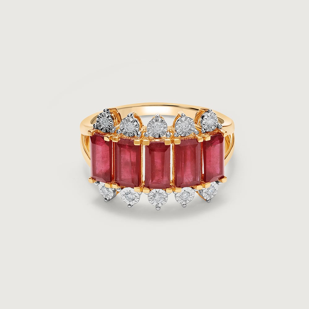 Scarlet Soire 14KT Diamond & Ruby Ring,,hi-res image number null