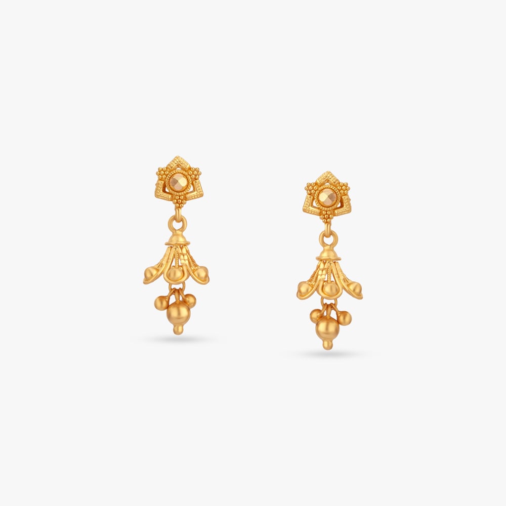 Tiny Tassels Gold Jumka Earrings for Kids,,hi-res image number null