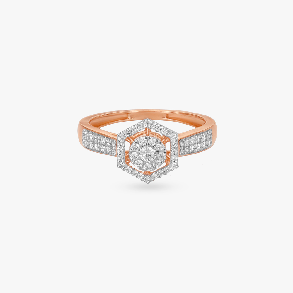 Hexa Halo Diamond Ring,,hi-res image number null