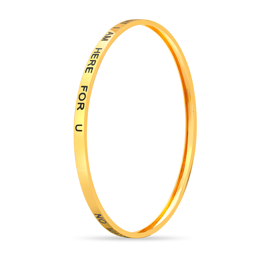 Mamma Mia 14 KT Yellow Gold Here For U Bangle