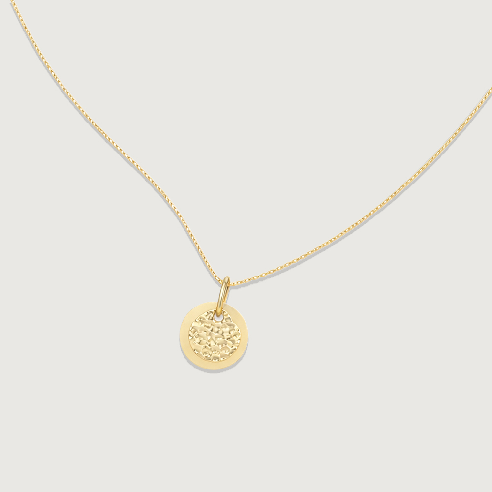 Layered Disc Gold Pendant,,hi-res image number null