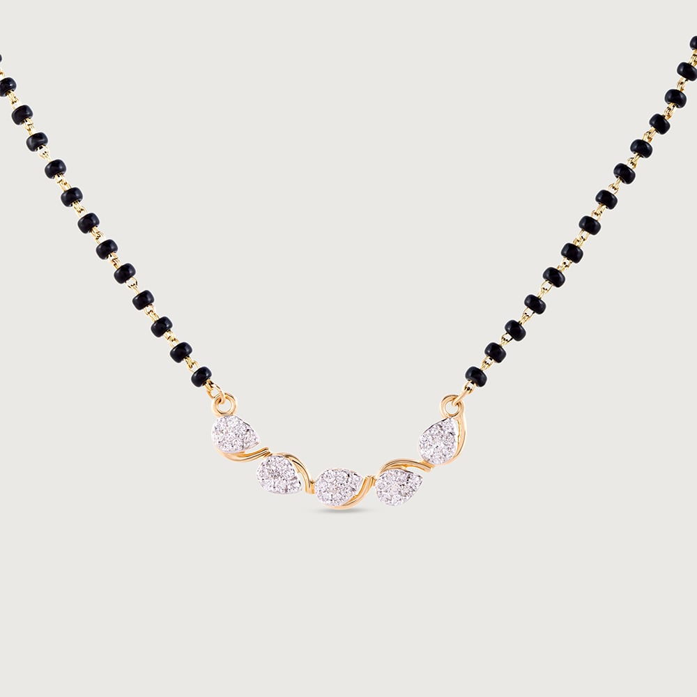 Raindrop Radiance Gold and Diamond Mangalsutra,,hi-res image number null