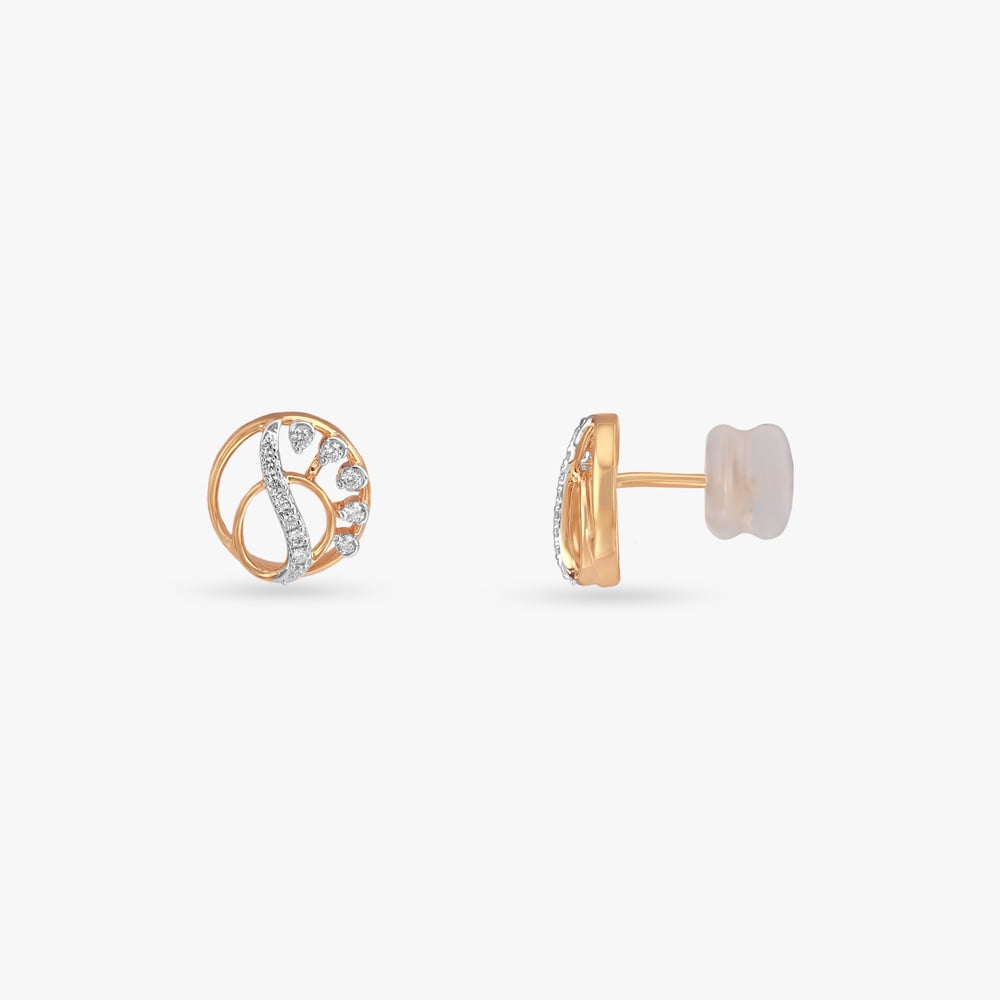 Blooming Grace Diamond Stud Earrings,,hi-res image number null