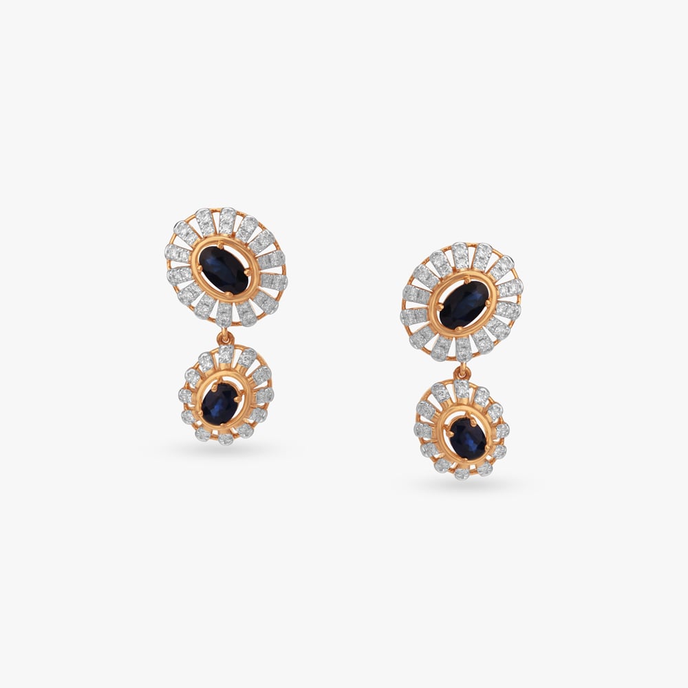 

Regal Orbit Diamond Drop Earrings