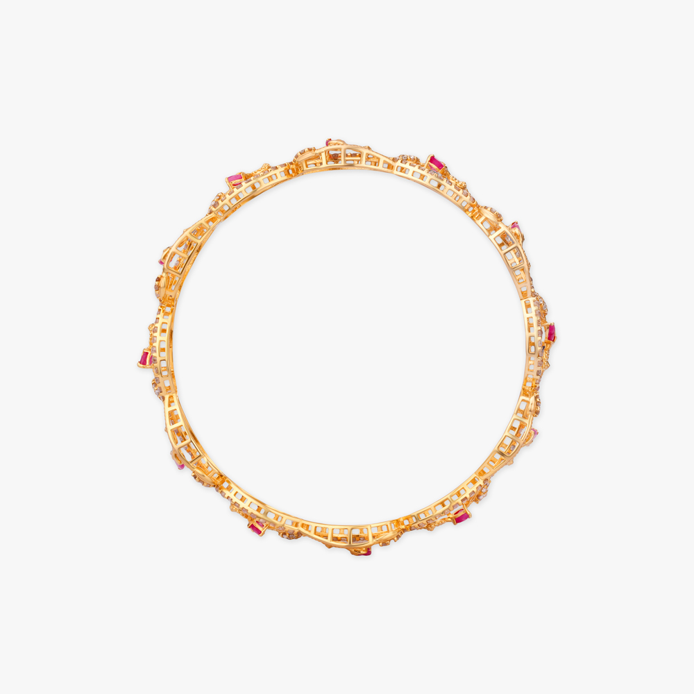 Twining Grace Gold Bangles,,hi-res image number null