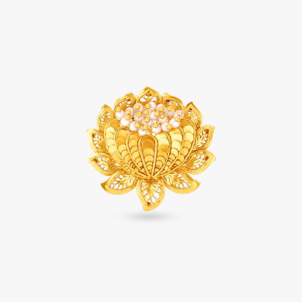 Iridescent Pearls Finger Ring,,hi-res image number null
