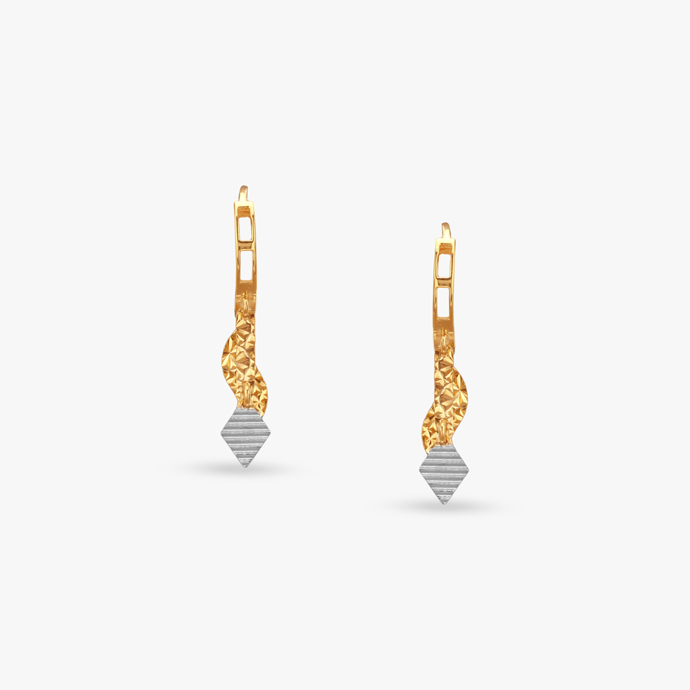Twisted Glam Gold Hoop Earrings,,hi-res image number null