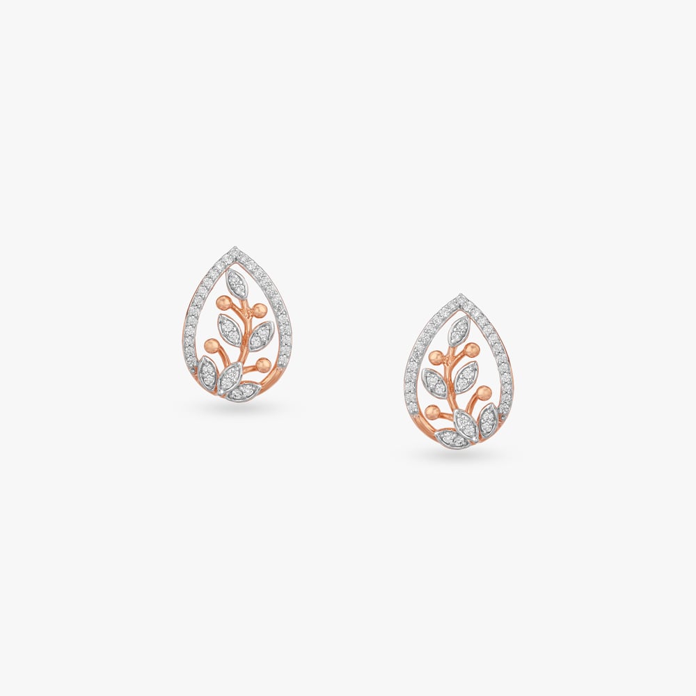 

Sparkling Vine Diamond Stud Earrings