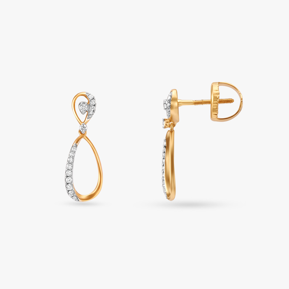 Refined Glamour Diamond Drop Earrings,,hi-res image number null