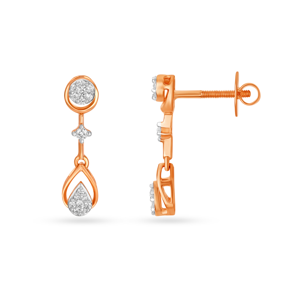 Glistening Rose Gold and Diamond Necklace Set,,hi-res image number null