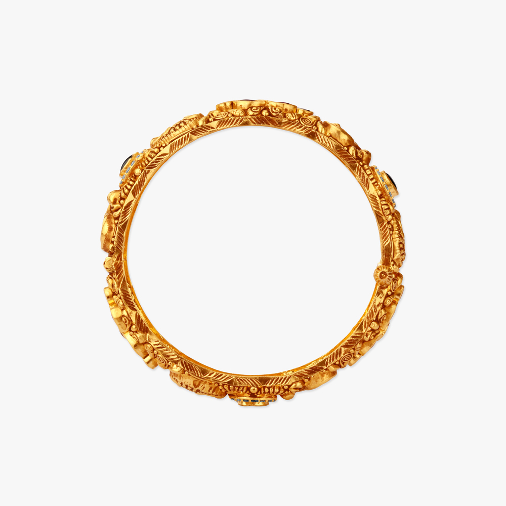 Regal Plume Gold Bangles,,hi-res image number null