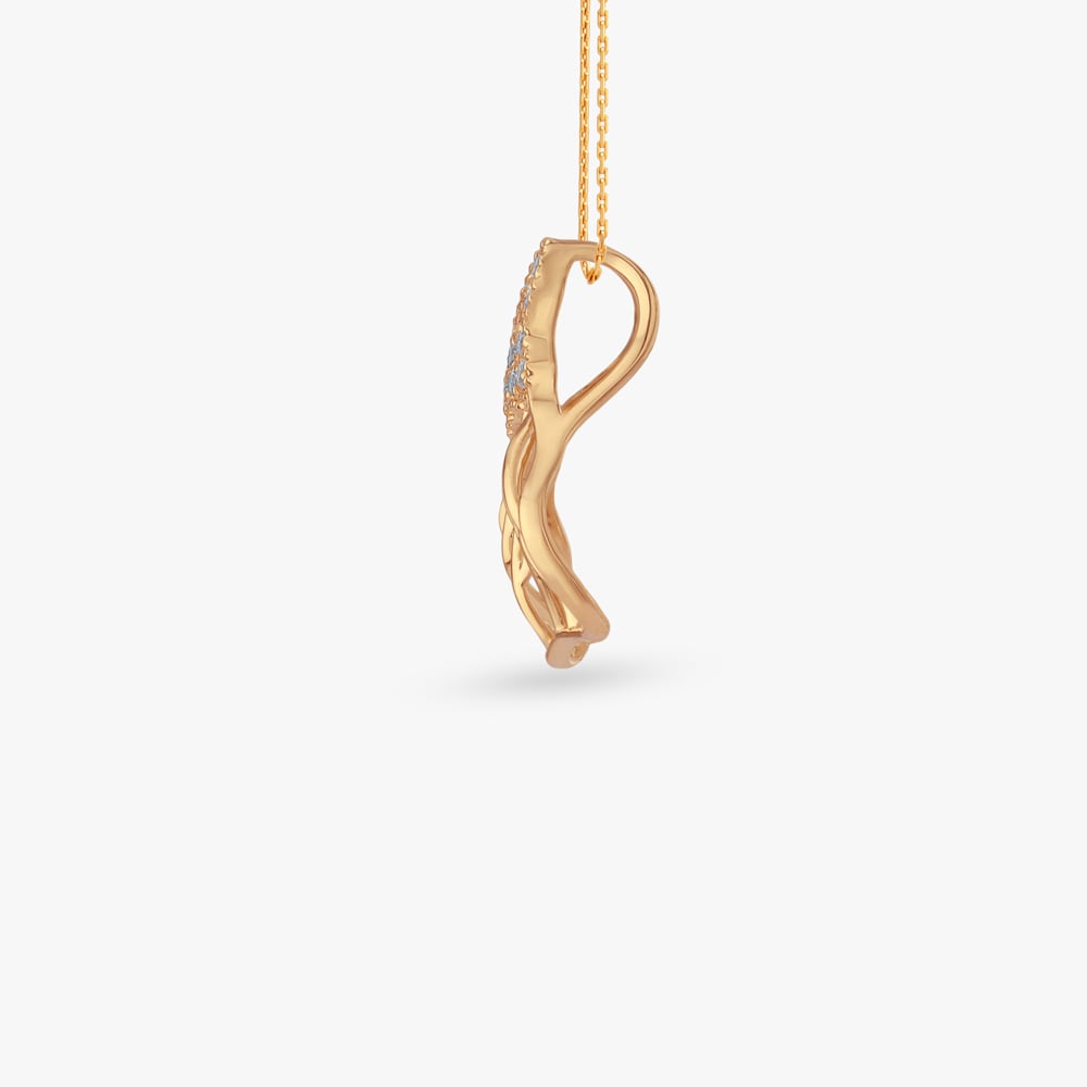 Fluid Bloom Diamond Pendant,,hi-res image number null