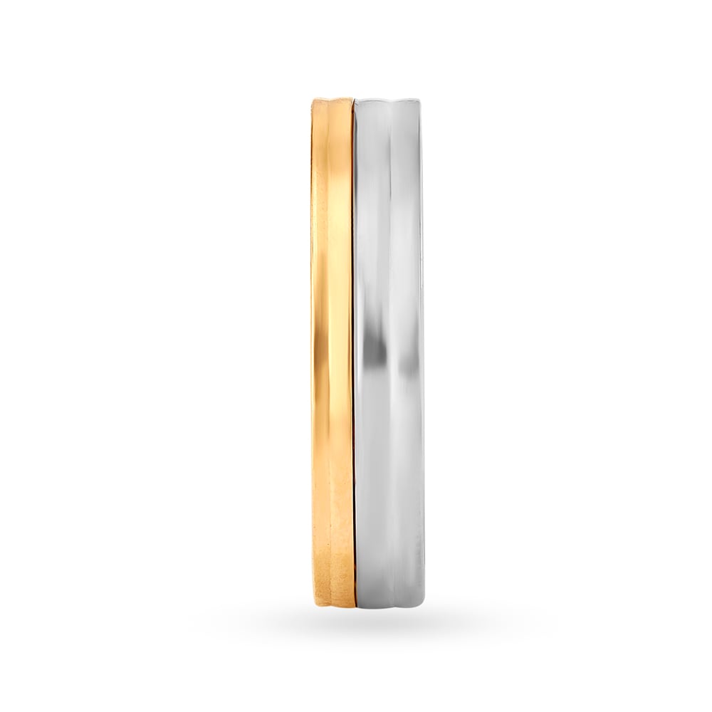 Sophisticated Platinum and Rose Gold Ring,,hi-res image number null
