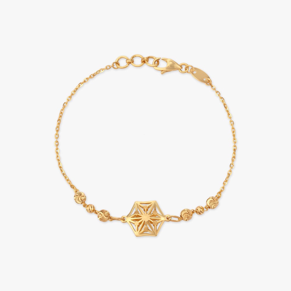 Linear Star Gold Bracelet,,hi-res image number null