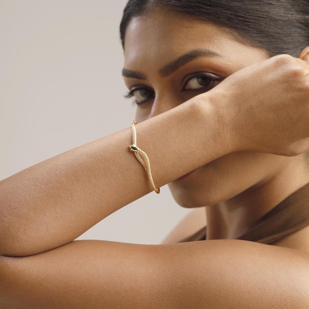 Serpentine Grace Gold Bangle,,hi-res image number null