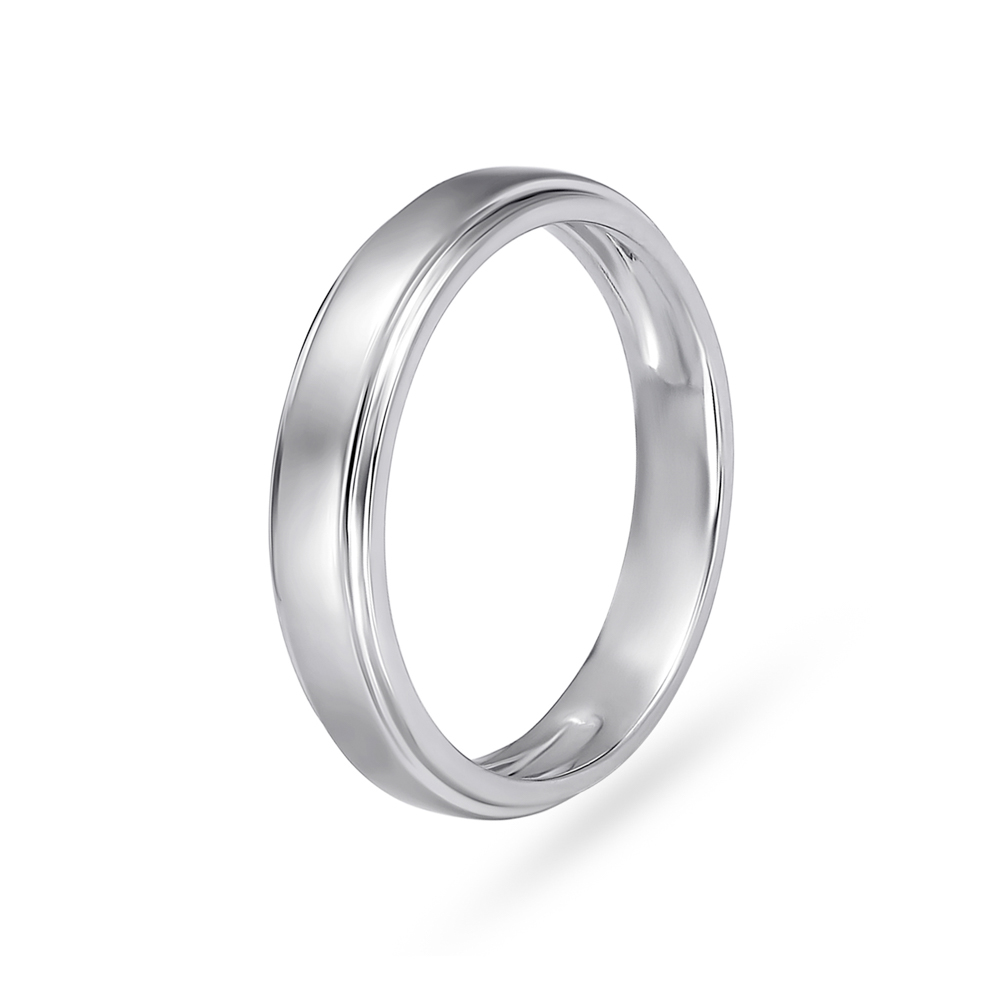 Minimalistic Platinum Finger Ring for Men,,hi-res image number null