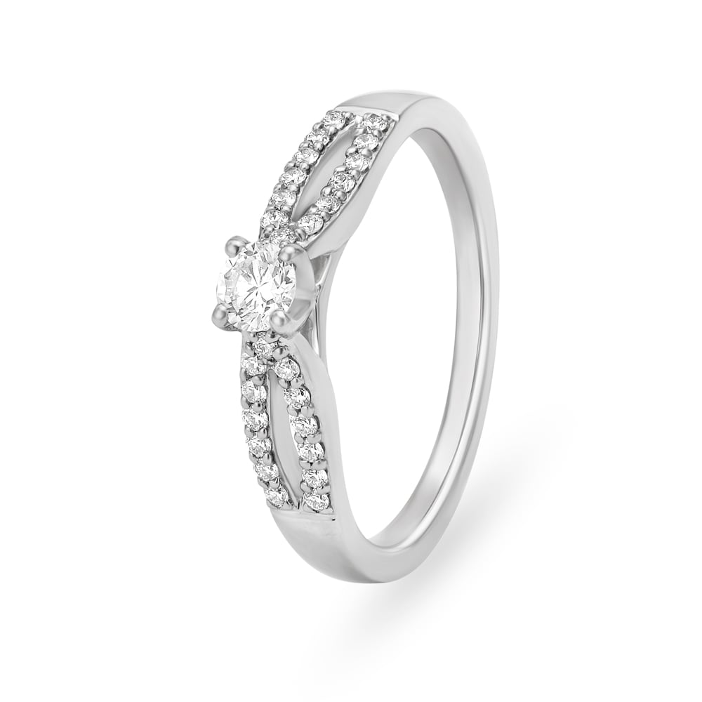 Tasteful 950 Platinum Diamond Trio Ring