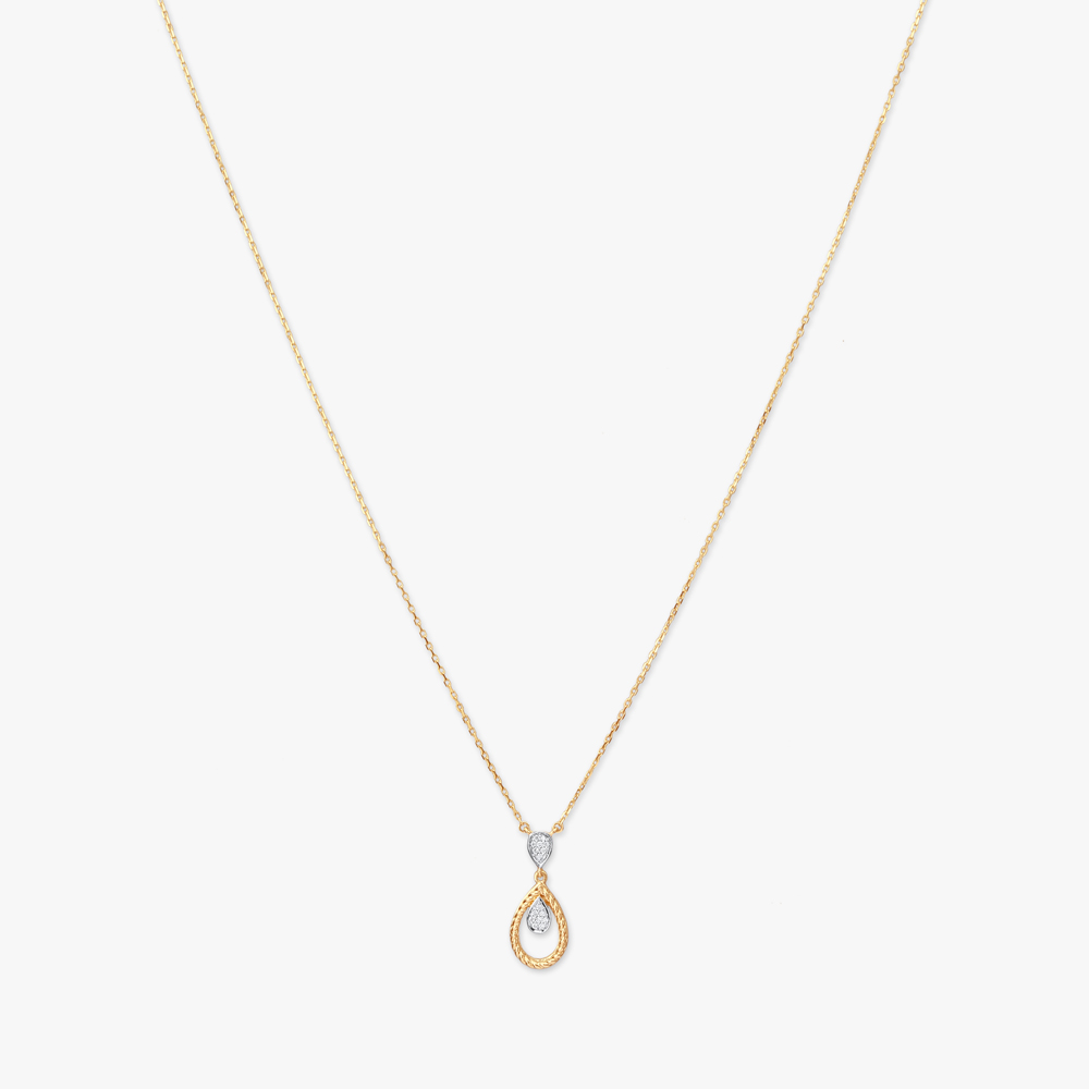 Twin Teardrop Diamond Pendant with Chain,,hi-res image number null