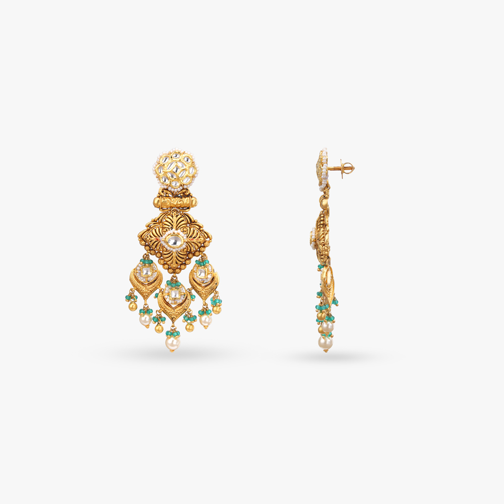 Ornate Kaliganthi Gold Necklace set,,hi-res image number null