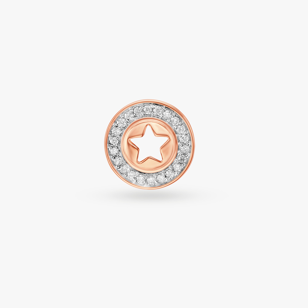 Minimal Star Diamond Stud Earring for Men,,hi-res image number null