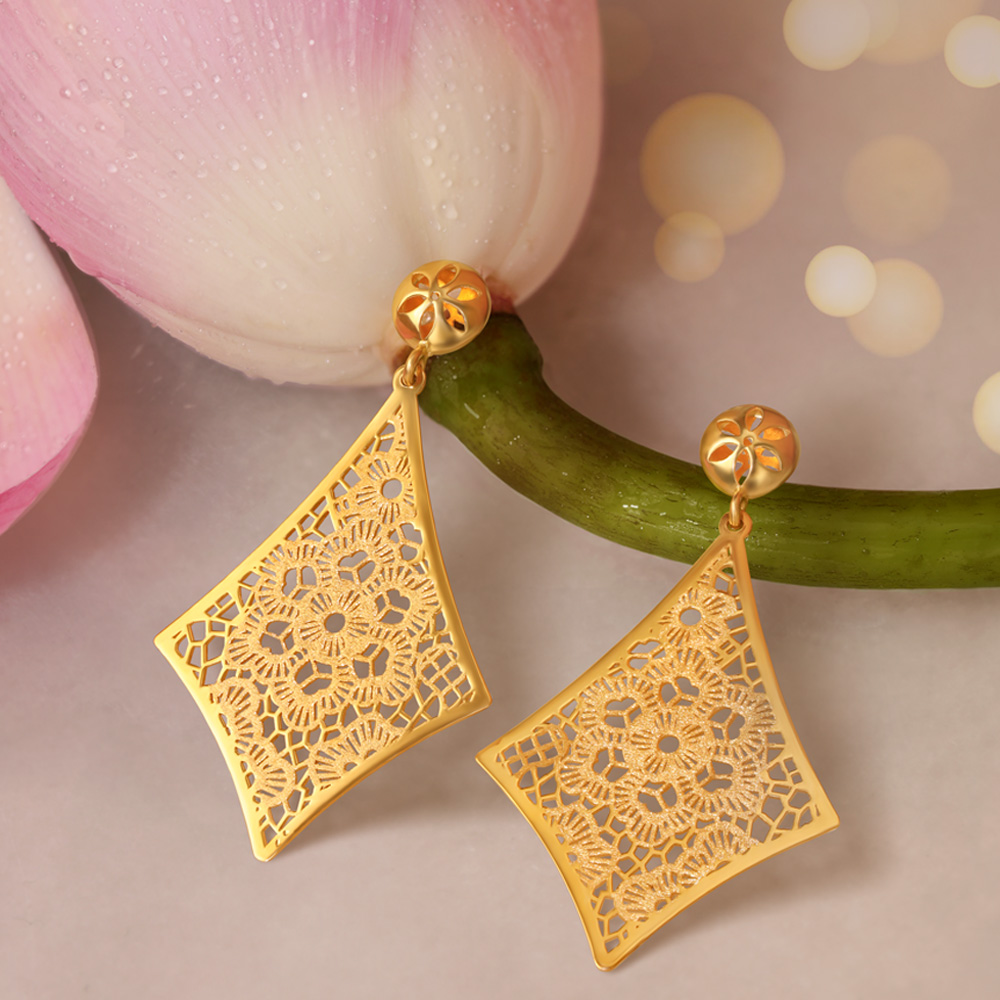 Stylish Jali Drop Earrings,,hi-res image number null