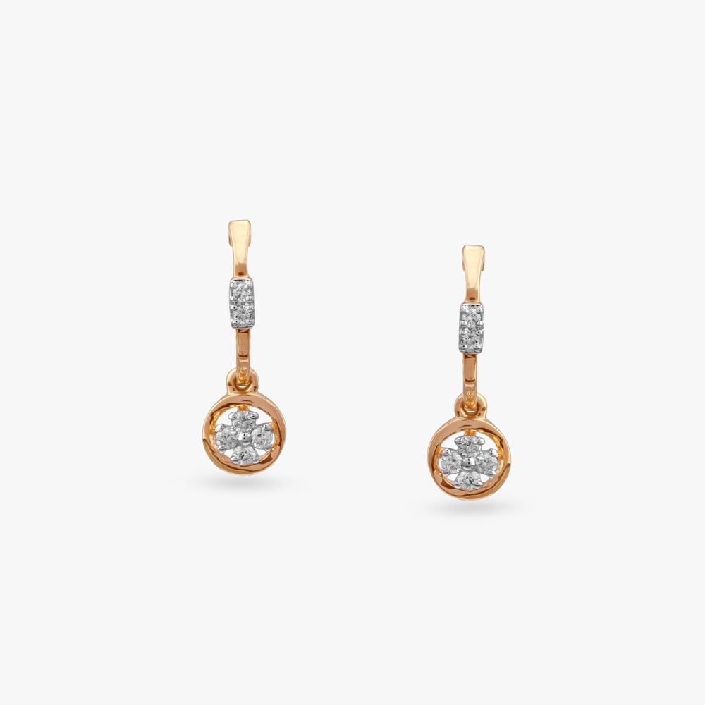 Sunburst Sparkle Diamond Drop Earrings,,hi-res image number null