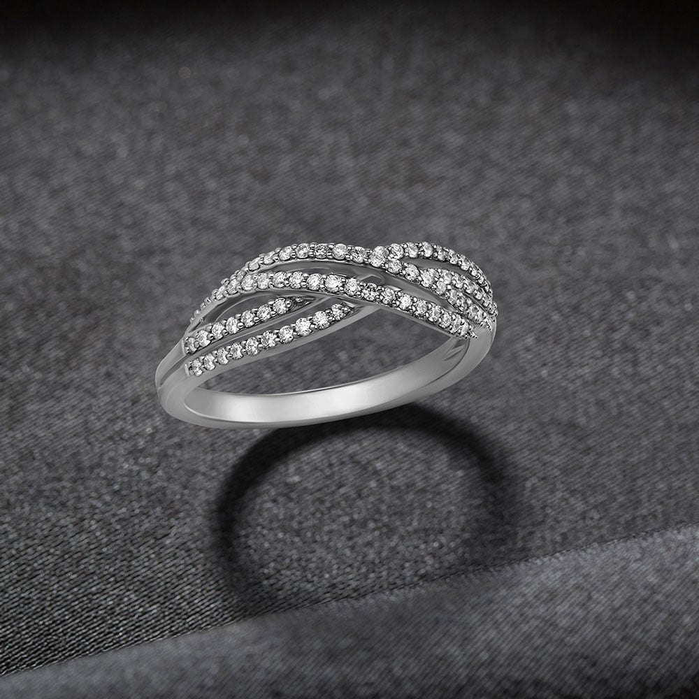 Luxe 950 Pure Platinum And Diamond Finger Ring,,hi-res image number null