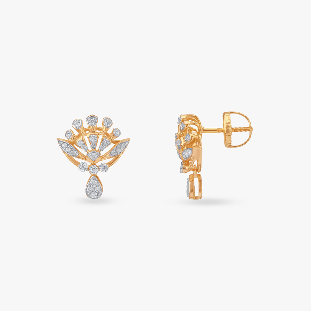 Teardrop Elegance Diamond Drop Earrings,,hi-res image number null