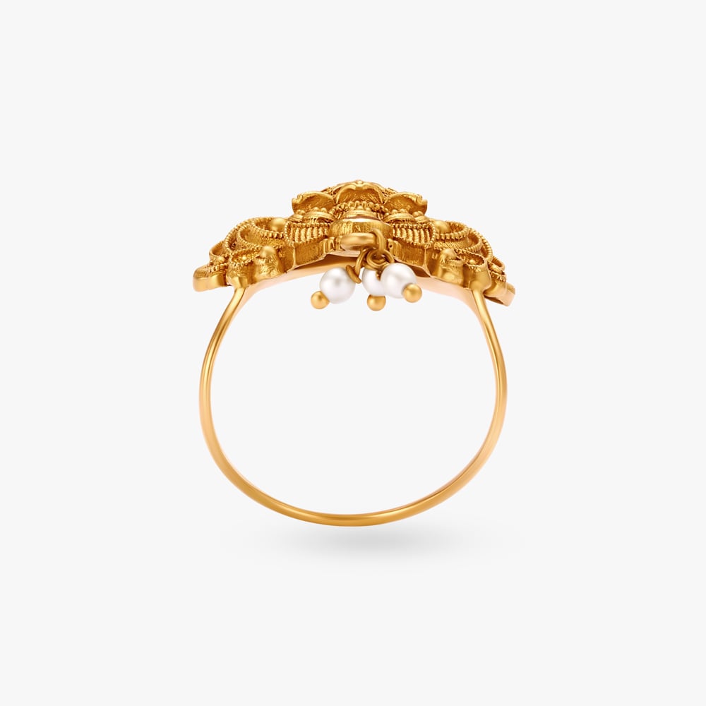 Kalash Gold Vanki Finger Ring,,hi-res image number null