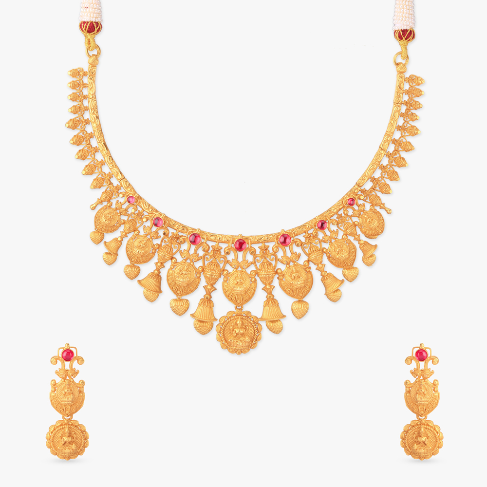 Divine Grace Gold Necklace set,,hi-res image number null