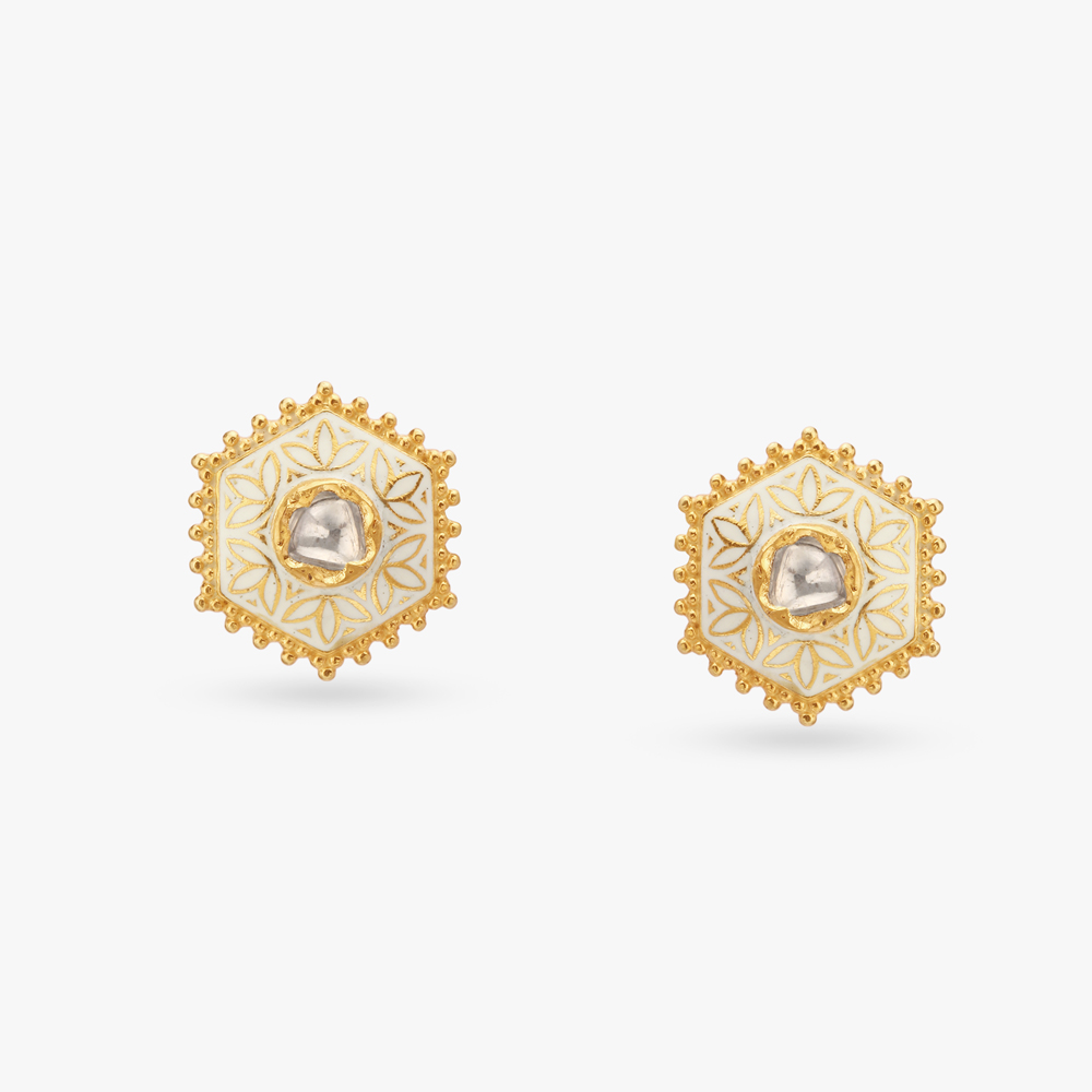 Geometric Bold Stud Earrings,,hi-res image number null