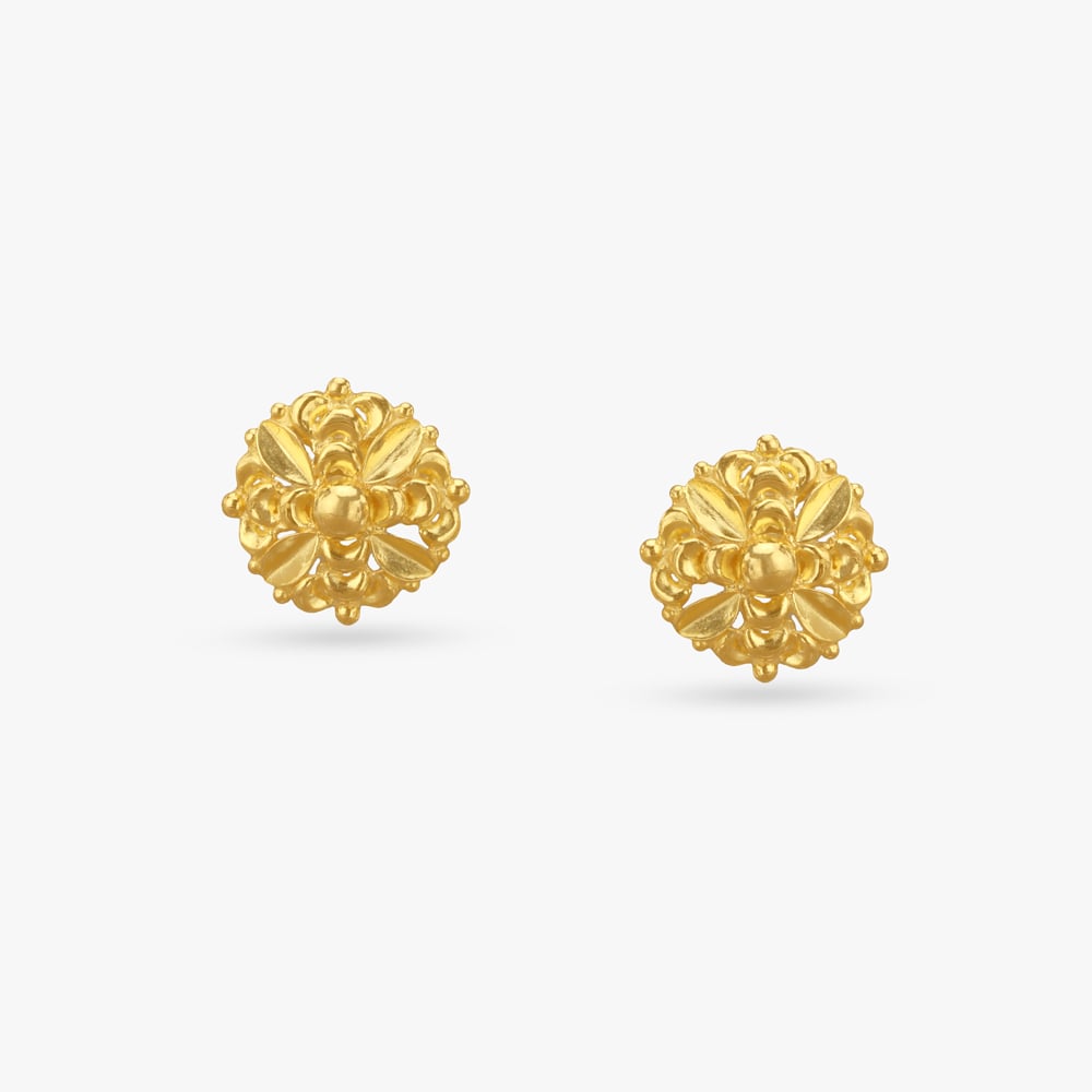 

Sunburst Shine Gold Stud Earrings