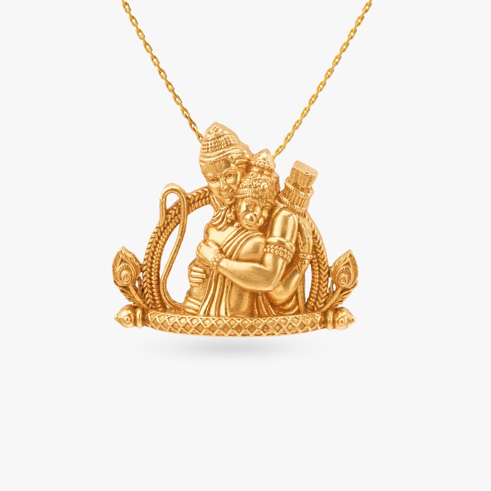 Hanuman Legacy Gold Pendant for Men,,hi-res image number null