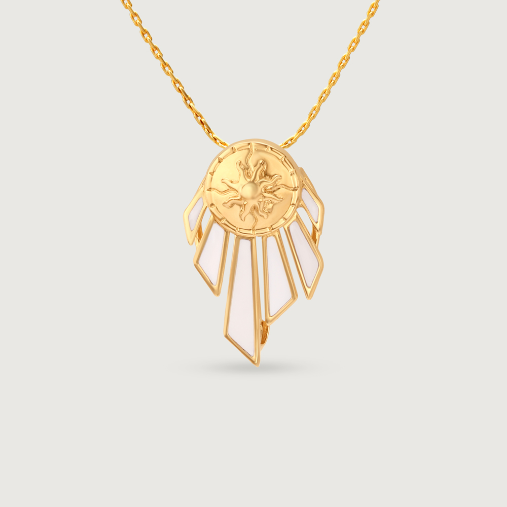 Luminous Enamel Gold Brooch Pendant,,hi-res image number null