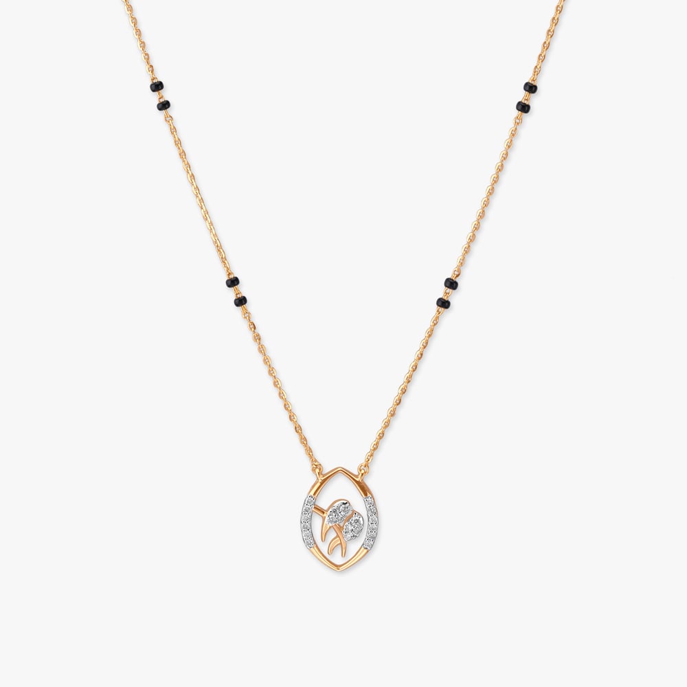 Leaf Delight Diamond Mangalsutra,,hi-res image number null