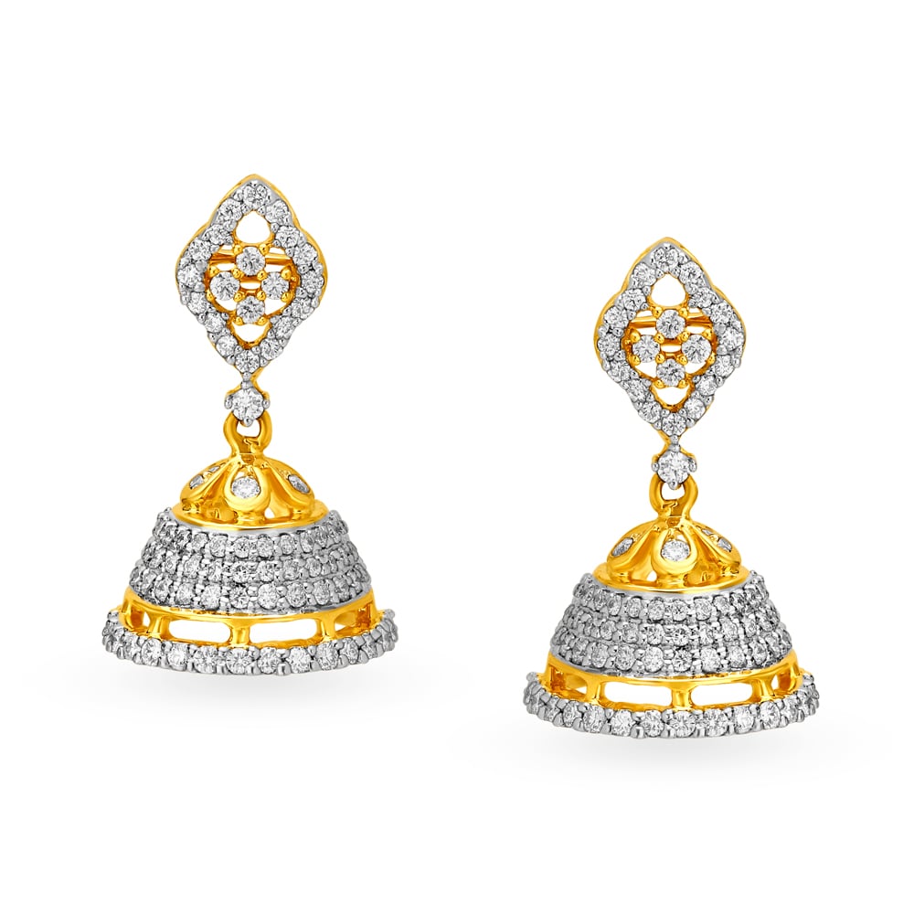 Tanishq diamond sales jhumkas with price