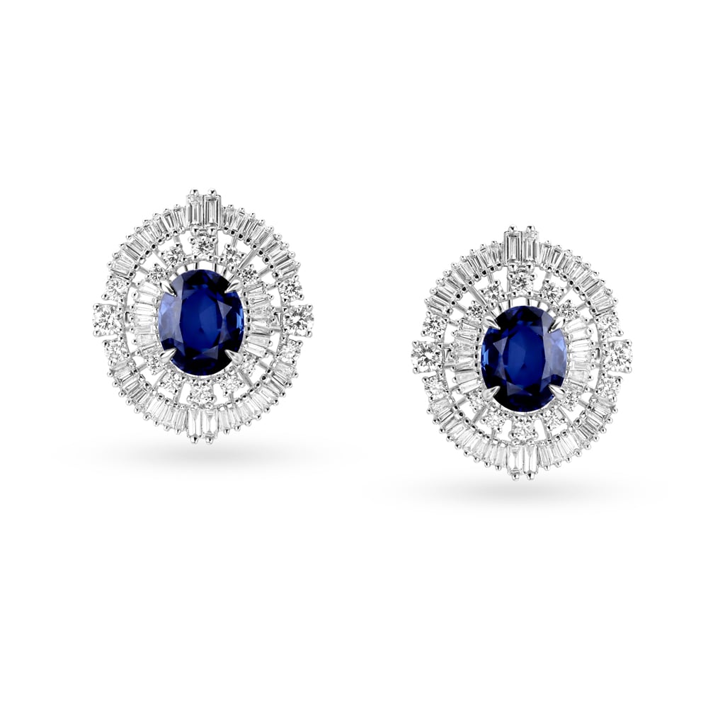 Blue sapphire outlet earrings tanishq