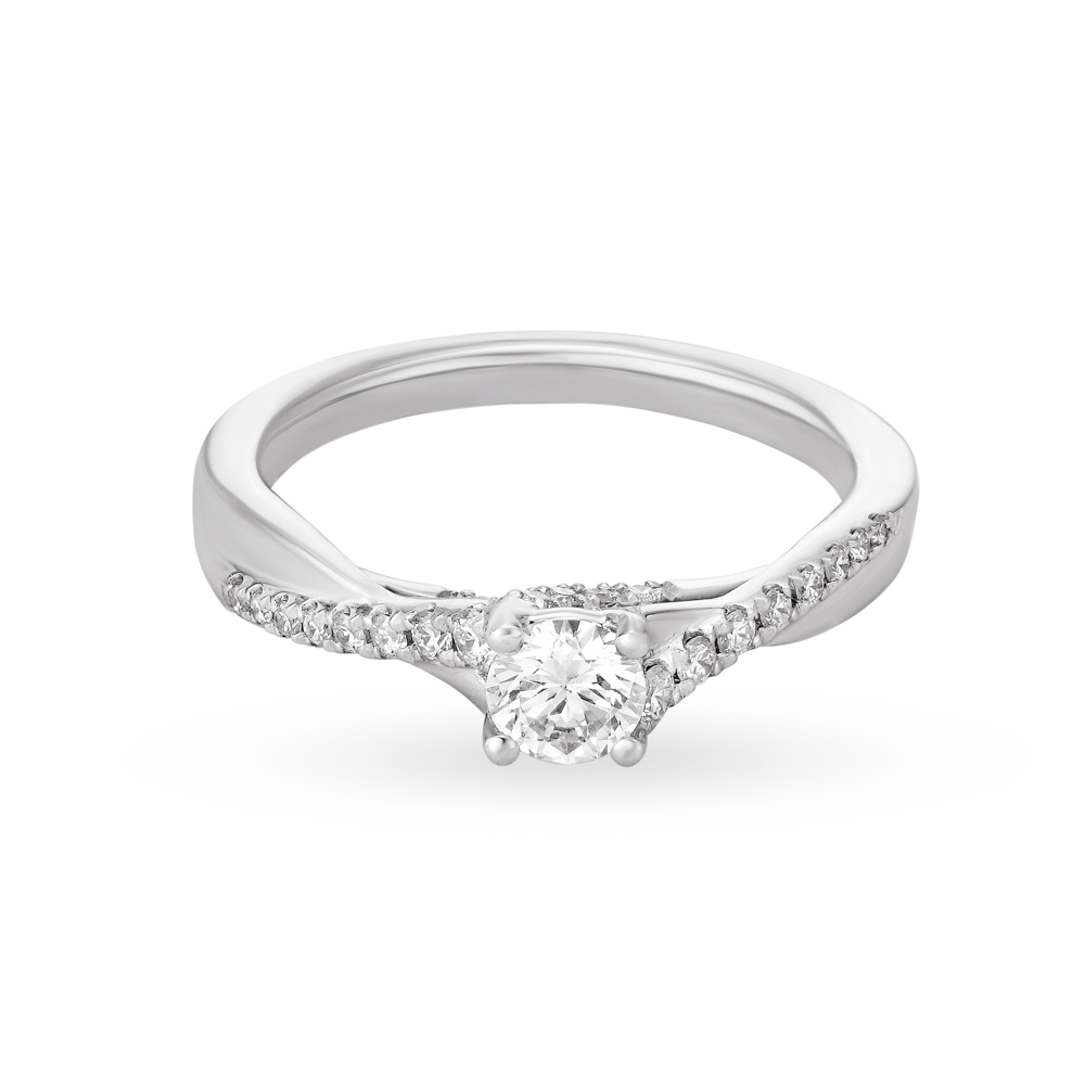 Majestic Solitaire Platinum Diamond Ring,,hi-res image number null